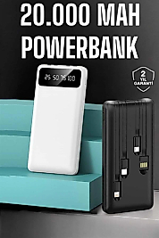 Powerbank 20.000 Mah Dijital Göstergeli LCD Ekran Uzun Pil Ömrü Yeni Nesil