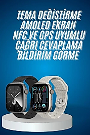 Akıllı Kol Saat Amoled Ekran Android ve İOS Uyumlu Arama Konuşma