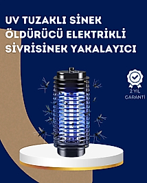 Elektrikli UV Işıklı Sivrisinek ve Böcek Öldürücü – Sessiz ve Güvenli Tuzak
