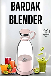Bardak Blender Smoothie Meyve Sıkacağı Şarjlı Cam Taşınabilir