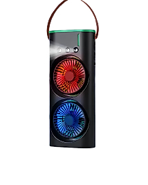 RGB Işıklı Spreyli Masa Fanı Çift Motorlu Güçlü Üflemeli Taşınabilir Fan