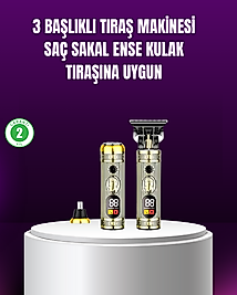 Çok Fonksiyonlu Saç ve Sakal Düzeltici Set – USB Şarjlı