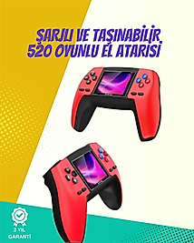 P5 Retro GamePad – Kompakt Tasarım, 520 Oyun, Nostalji Sevenlere Özel
