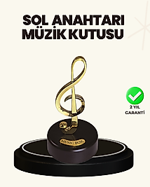 Dönen Sol Anahtarı Figürlü Müzik Kutusu Şık Hediyelik Dekor