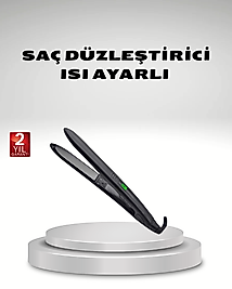 Isı Ayarlı Saç Düzleştirici Titanyum Seramik Plaka, Dijital Ekran