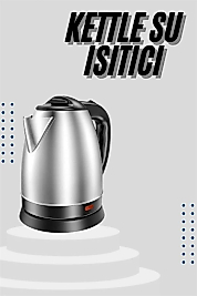 Kettle C F Tipi 220-240V Paslanmaz Çelik Elektrik Kablolu Otomatik Kapanma