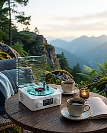3-1 Kablosuz Bluetooth Hoparlör Gece Lambalı Retro Tasarım