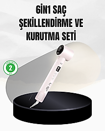6 Başlıklı Hızlı Kurutma ve Bukle Şekillendirme Seti