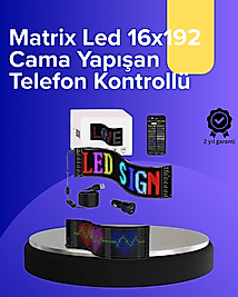 Kayan Yazılı RGB LED Tabela USB Bağlantılı Esnek ve Hafif Işıklı Ekran Paneli
