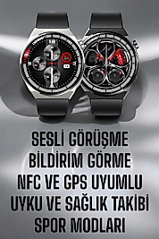 Akıllı Saat GPS VE NFC Özelliği Sesli Görüşme Dokunmstik Ekran