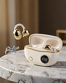 Kulak Klipsli Bluetooth Kulaklık 2 Kurdele Küpe Hediyeli