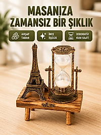 Ev, Ofis ve Kafeler İçin Retro Ahşap Kum Saati Dekorasyonu