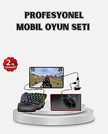 Android Uyumlu Mobil Oyun Kiti 5in1 Klavye Mouse Dönüştürücü Gecikmesiz FPS Set