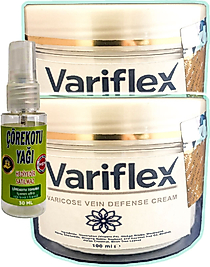 VARİFLEX LEG : 2 ADET VARİSLERİNİZE BAKIM KREMİ 100 ML + ÇÖREK OTU YAĞI TESKİN YAĞI 30 ML