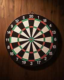 15 İnç Dart Tahtası Seti Dayanıklı Yapı 4 Metal Dart Oku