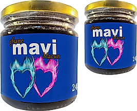 EFSANEVİ MAVİ MACUN 2 KAVANOZ 240 GR BAY&BAYAN ÇİFTLERE ÖZEL MACUN