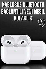 Bluetooth Kulaklık 3.Nesil Kablosuz Uzun Pil Ömrü Dokunmatik Kontrol Yeni Nesil
