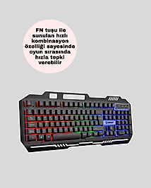 Mekanik Klavye Mouse Set LED Aydınlatmalı XUCZPG8018KLAVYEEEEE-5