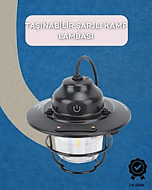 Dış Mekan İçin Şık LED Fener – 4400mAh Pil, IPX4 Su Geçirmez, Asılabilir