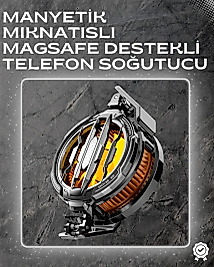 LED Işıklı Telefon Soğutucu | Ultra Sessiz Fan | Mıknatıslı ve Aparatlı Bağlantı