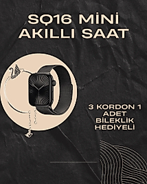 SQ-16 Mini Series 10 Akıllı Saat | Şık ve Hafif Tasarım, 3 Kordon Seçeneği