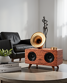 Bluetooth Retro Radyo Hoparlör Ahşap Renk UCZZZB6SPEAKERRRRR3-1