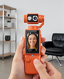 Taşınabilir 4K Gimbal Kamera 180 Derece Döner Lens UCZZZQ8AKSİYONKAMERA-4