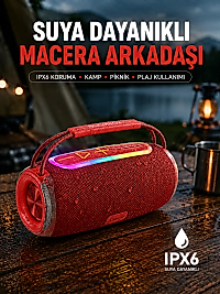 20W Kablosuz Bluetooth Hoparlör RGB Işık Efektli USB/SD/AUX Destekli