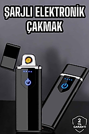Çakmak Alevsiz Elektronik USB Şarjlı Uzun Ömürlü Kaliteli