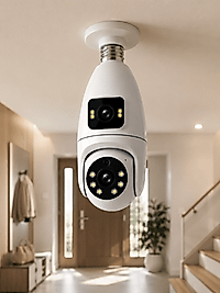 360° Ev İzleme Wi-Fi Çift Lens Akıllı Ampul Kamera