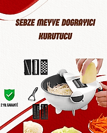 Süzgeçli Çok Fonksiyonlu Döner Rende ve Doğrayıcı