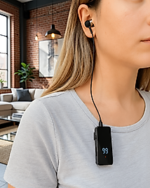 Klipsli Bluetooth Kulaklık Kısa Kablolu Tek Kulaklık UCZZK03MAKARALI-4