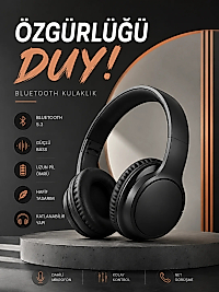 Kulak Üstü Bluetooth Kulaklık Ayarlanabiilir Uzun Pil Ömrü Kablosuz 5.0 Bluetooth