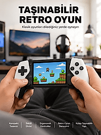 PS1 GBA NES Oyun Destekli Retro Cihaz Yeni Nesil