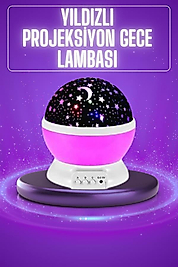 Renkli Gökyüzü Projeksiyonlu Gece Lambası UUCZSTARGECELAMBASI1-1