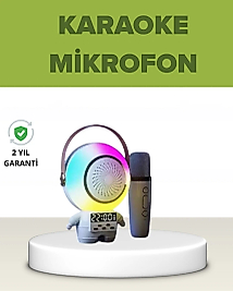 Astronot Tasarımlı Bluetooth Speaker ve Kablosuz Mikrofon Karaoke Seti