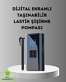 Dijital Ekranlı Kablosuz Hava Pompası LED Işıklı 12V 80W