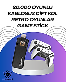 Kablosuz Retro Oyun Konsolu – Binlerce Oyun ve HD Görüntü ile Keyifli Oyun Deneyimi