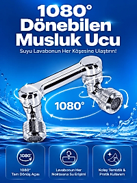 Döndürülebilir Musluk Mutfak Banyo Musluk Ucu Başlığı 4 Filtreli