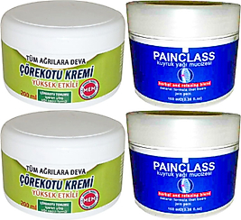 ÇÖREKOTU ÇÖREK OTU KREMİ GREEN BOX 2 ADET 200 ML + 2 ADET PAİNCLASS KUYRUK YAĞI KREMİ 100 ML / SETİ