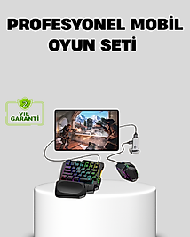 5’i 1 Arada Mobil Oyun Seti Bluetooth 5.3 Klavye Mouse Dönüştürücü Gaming Kit