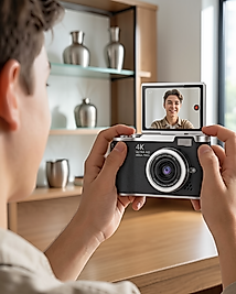 4K Dijital Kamera 48 MP 8X Zoom 180 Derece Flip Ekran UCZZZLK007FOTOĞRAFMAKİNESİ