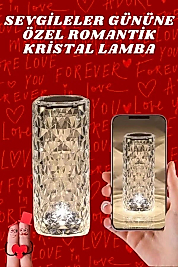 Sevgililer Günü İçin Hediye Kristal Lamba Sevgiliye Hediye USB Şarjlı Gece Lambası