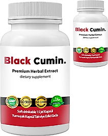 BLACK CUMİN - 2 ADET SOĞUK SIKIM SİYAH KİMYON TOHUMU YAĞI İLE NİGELLA SATİVA TOHUMLU 15 SOFT JEL KAPSÜL
