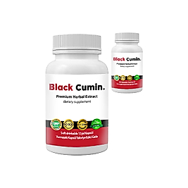 BLACK CUMİN - 2 ADET SOĞUK SIKIM SİYAH KİMYON TOHUMU YAĞI İLE NİGELLA SATİVA TOHUMLU 15 SOFT JEL KAPSÜL