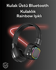 Katlanabilir RGB Işıklı Bluetooth 5.3 Kulak Üstü Kulaklık UUCZZZXY30SODO-6