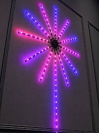 Telefon Kontrollü RGB Fireworks LED Işık Çok Renkli Dekoratif Duvar Lambası
