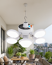 Güneş Enerjili Katlanabilir 5 Kanatlı Solar Bahçe Lambası XUCZ5KANATLIILAMBA-6