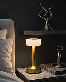 Şarjlı LED Masa Lambası Altın Kare Dimmer Kontrollü XXUCZZZMANTARGOLDKARE-7