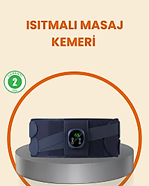 Isıtmalı Masaj Kemeri Dijital Ekranlı Bel Çevresi 100 cm Altı Uyumlu